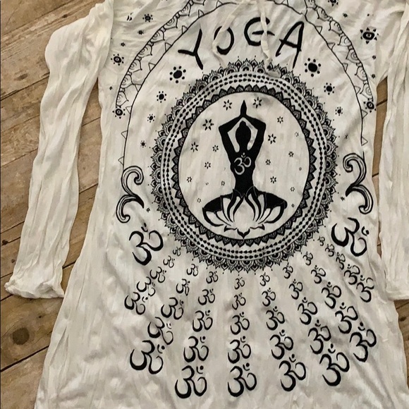 Yoga Long Sleeve Dress With Hoodie - Picture 2 of 6